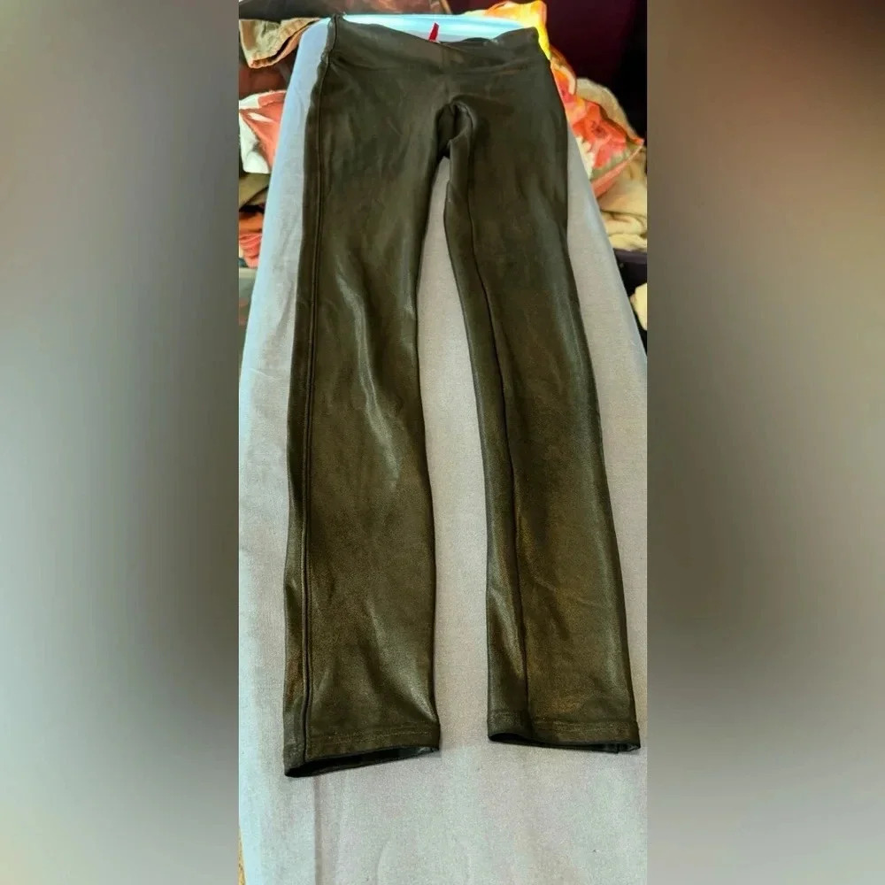 SPANX Black Faux Leather Pants